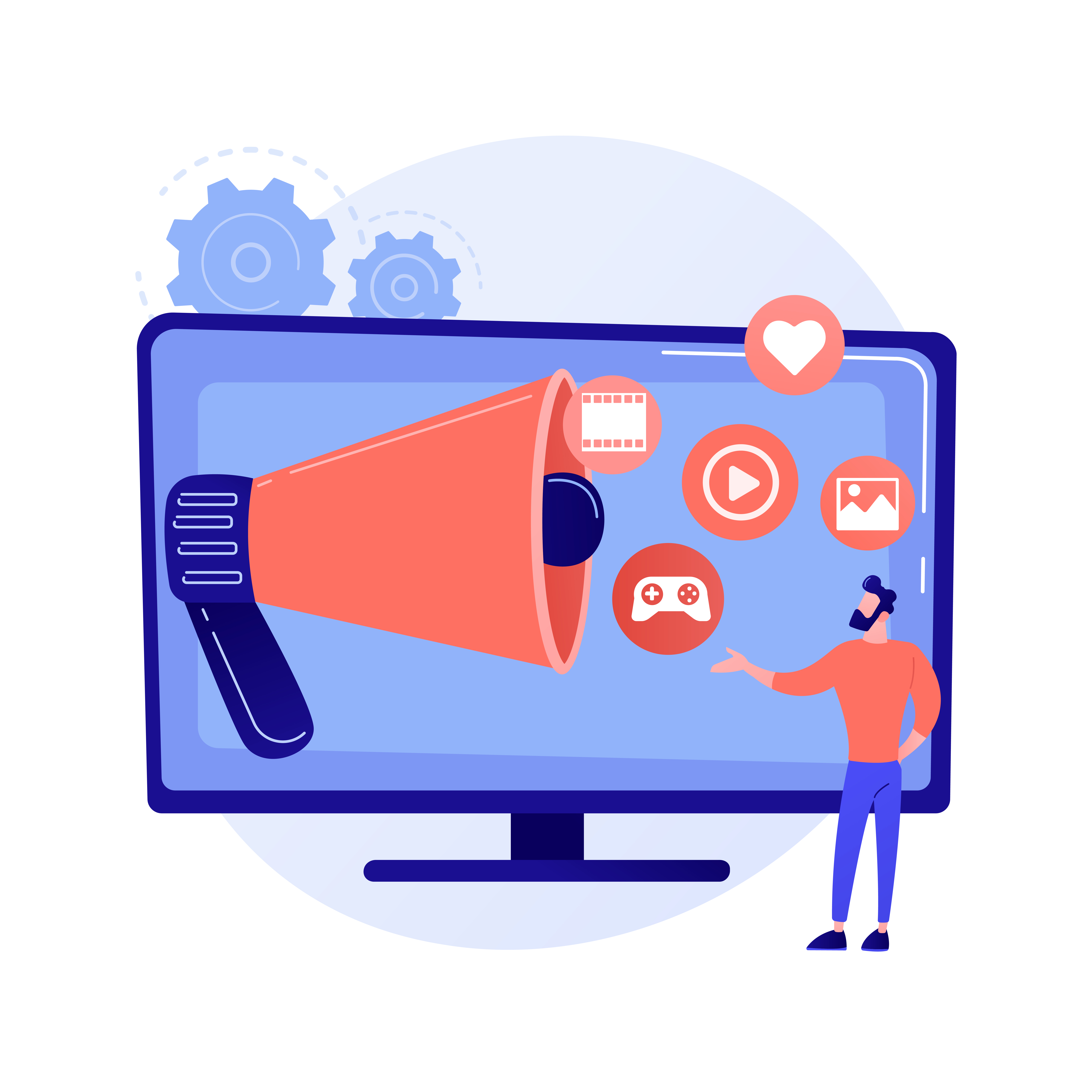 Online advertising vector concept metaphor